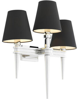 Eichholtz Vägglampa Waterloo Trippel Nickel Eichholtz Vägglampa Waterloo Trippel Nickel