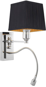 Eichholtz Wall Lamp Ellington nickel finish incl black shade Eichholtz Wall Lamp Ellington nickel finish incl black shade
