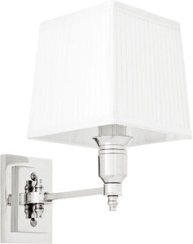 Eichholtz Lexington vägglampa nickel vit