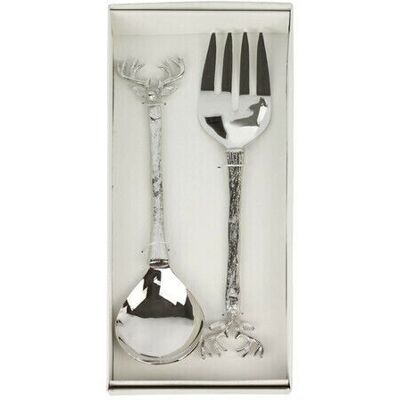 Newport Hjort salladsbestick silver 2-pack Newport Hjort salladsbestick silver 2-pack