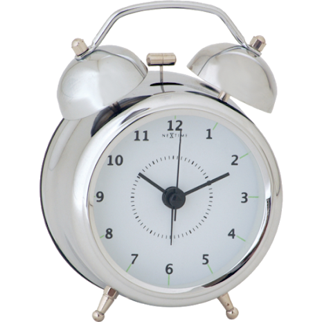 NEXTIME Wake Up Väckarklocka Ø12,5cm Silver/metall