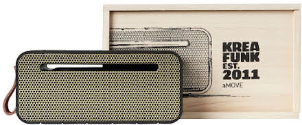 KREAFUNK Amove, Black With Gold Front, Bt Speaker