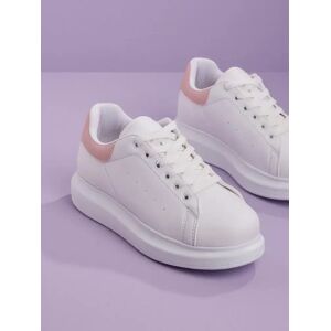 NLY Shoes - Chunky sneakers - Vit/Rosa - Perfect Sneaker - Sneakers 39 Vit/Rosa female