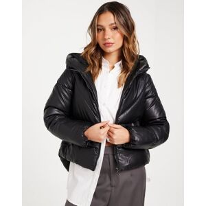 Only - Jackor - Black - Onlanja Faux Leather Puffer Cc Otw - Jackor & Kappor - Jackets Medium Black female