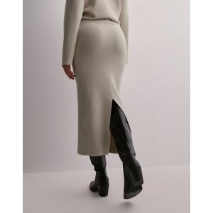Object Collectors Item - Stickade kjolar - Silver Gray - Objreynard Hw Knit Skirt Noos - Kjolar X-Small Silver Gray female