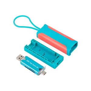JJC Kortläsare USB 3.0 & minneskortsfodral Turkos & Orange   Minneskortförvaring