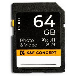 K&F Concept Minneskort 64GB SDHC/SDXC-kort C10/U3/V30 90MB/s