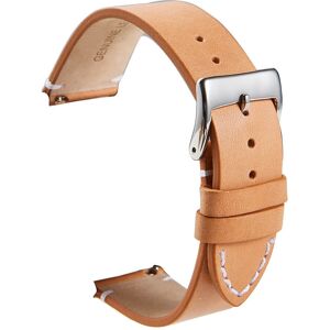 Kamda Äkta läderarmband khaki för 22mm Watch