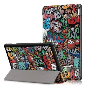 Kamda Fodral för Lenovo Tab M10 Graffiti   Skyddar surfplattan   Ställbar