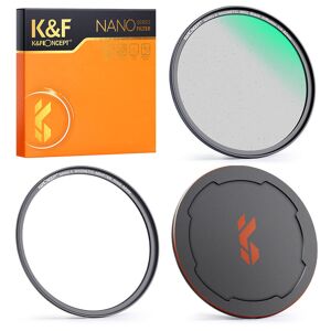 K&F Concept 49mm Magnetisk Black Mist 1/4 filter   Adapterring & lock   Mjuk diffust effekt vid filminspelning   Kamerafilter