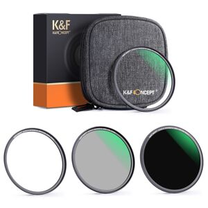 K&F Concept 52mm Magnetisk Filter-Kit ND1000 CPL UV & filterväska   Kamerafilter