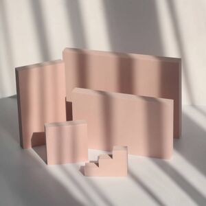 Kamda Fotorekvisita 5 i 1 set geometriska figurer rosa