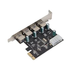 Gaeirt PCIE till USB 3.0-adapter, hög hastighet 5 Gbps USB3.0-kompatibel PCI Express X1-gränssnitt PCIE till USB 3.0-kort 4 x USB 3.0-portar för konventionellt skrivbord