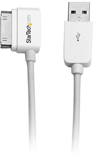USB2ADC1ML StarTech.com USB iPhon/iPad och iPod laddningskabel – USB till Apple 30-stifts dockanslutning/kontakt datakabel – vit Vänstervinklad 91cm Vit USB2ADC1ML StarTech.com USB iPhon/iPad och iPod laddningskabel – USB till Apple 30-stifts dockanslutning/kontakt datakabel – vit Vänstervinklad 91cm Vit
