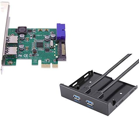 Kalea Informatique. PCie-kort USB 3.0 Superspeed 5G 2+2 port med 3,5 tum frontpanel. Chipset NEC RENESAS Kalea Informatique. PCie-kort USB 3.0 Superspeed 5G 2+2 port med 3,5 tum frontpanel. Chipset NEC RENESAS