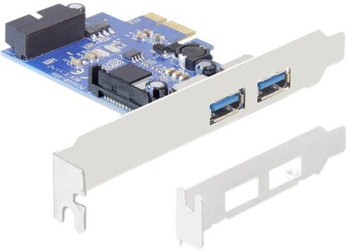 CO000136 Delock  2 x extern USB 3.0 plus 1 x internt 19-pin USB 3.0 PCI expresskort – svart CO000136 Delock  2 x extern USB 3.0 plus 1 x internt 19-pin USB 3.0 PCI expresskort – svart
