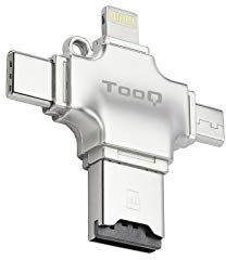 TQR-4001 TooQ  4-i-1 Micro SD kortläsare USB/Lightning/Micro USB/typ C kortläsare för Apple iPhone, iPad, MacBook och Android TQR-4001 TooQ  4-i-1 Micro SD kortläsare USB/Lightning/Micro USB/typ C kortläsare för Apple iPhone, iPad, MacBook och Android
