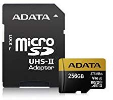 AUSDX256GUII3CL10-CA1 ADATA Premier ONE V90 256 GB MicroSDXC minneskort, svart AUSDX256GUII3CL10-CA1 ADATA Premier ONE V90 256 GB MicroSDXC minneskort, svart