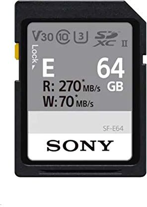 SF-E64 Sony  SD-minneskort (64 GB, UHS-II, klass 10, E-serien) SF-E64 Sony  SD-minneskort (64 GB, UHS-II, klass 10, E-serien)
