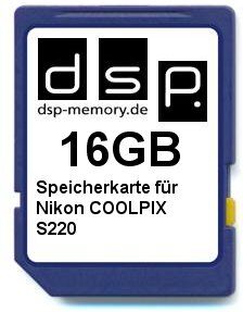 Z-4051557367678 16 GB minneskort för Nikon COOLPIX S220 Z-4051557367678 16 GB minneskort för Nikon COOLPIX S220