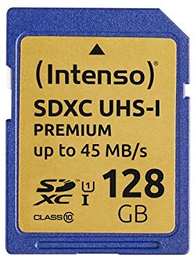 3421491 Intenso SDXC UHS-1 klass 10 128 GB minneskort blå 3421491 Intenso SDXC UHS-1 klass 10 128 GB minneskort blå