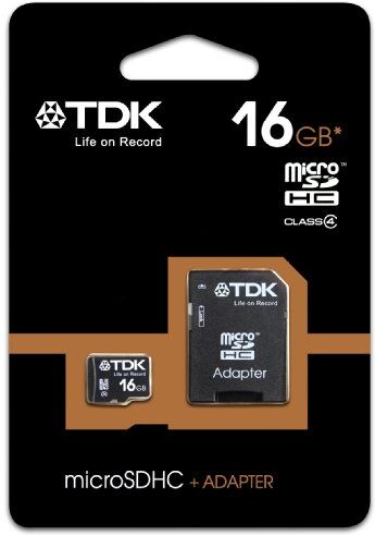 t78724 TDK 16 GB Klass 4 Micro SDHC-minneskort med adapter t78724 TDK 16 GB Klass 4 Micro SDHC-minneskort med adapter