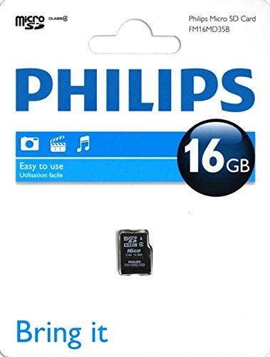 FM16MD35B/10 Philips FM16MP35B/10 Class 4 16 GB microSD-minneskort inkl. adapter FM16MD35B/10 Philips FM16MP35B/10 Class 4 16 GB microSD-minneskort inkl. adapter