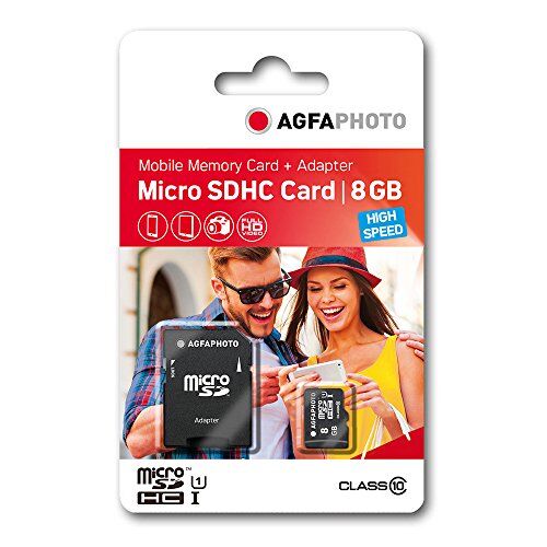 10579 Agfa  Photo Mobile Micro-SDHC 8 GB C10 UHS-1 High Speed med SD-adapter