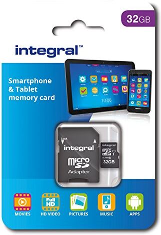 INMSDH32G10-90SPTAB Integrerat 32 GB microSDHC klass 10 minneskort för smartphones och surfplattor, upp till 90 MB/s, U1 betyg INMSDH32G10-90SPTAB Integrerat 32 GB microSDHC klass 10 minneskort för smartphones och surfplattor, upp till 90 MB/s, U1 betyg