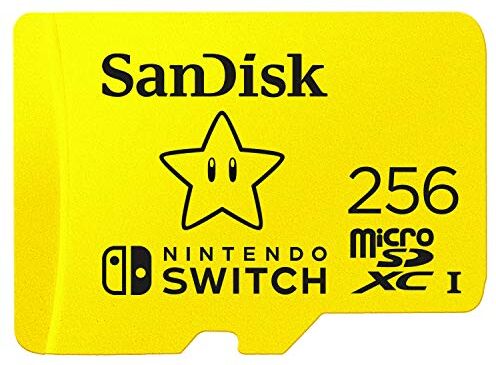 SDSQXAO-256G-GNCZN SanDisk  MicroSDXC UHS-I-kort för Nintendo Switch, 256 GB, Gul SDSQXAO-256G-GNCZN SanDisk  MicroSDXC UHS-I-kort för Nintendo Switch, 256 GB, Gul