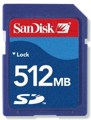 SDSDB-512-E10 SanDisk Secure Digital (SD) Minneskort 512 MB (detaljhandelspaket)