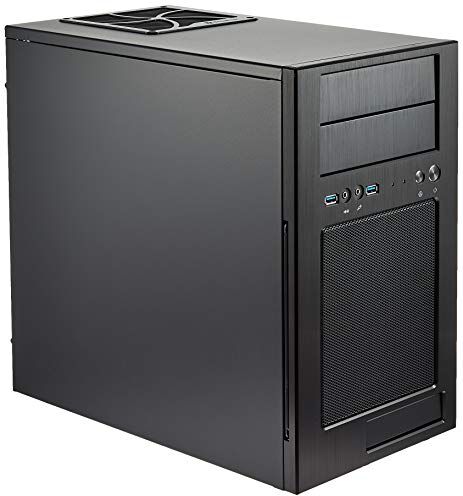 20057 SilverStone SST-TJ08B-E – Temjin Micro ATX Mini Tower hus med utmärkta kylegenskaper, svart