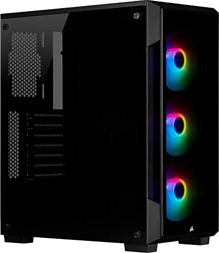 Cc Corsair iCUE 220T RGB (Smart Mid Torn ATX Chassi, Härdat Glaschassi, RGB-Kontroll) Svart Cc Corsair iCUE 220T RGB (Smart Mid Torn ATX Chassi, Härdat Glaschassi, RGB-Kontroll) Svart