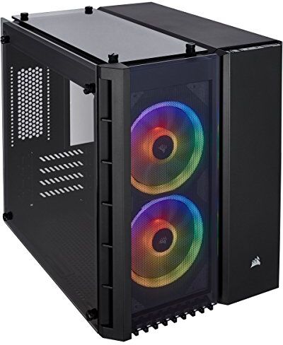 Cc Corsair CRYSTAL 280X RGB (Micro-ATX RGB Chassi, Härdat Glas och Fläkt, RGB LED) Svart