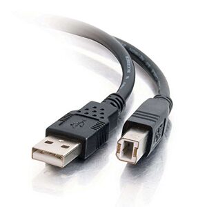 C2G 1 m USB-skrivarkabel, USB 2.0 A till B-ledning. Kompatibel med skrivare och skannrar från HP, Epson, Brother, Samsung, Cannon och alla andra USB A/B-enheter, svart