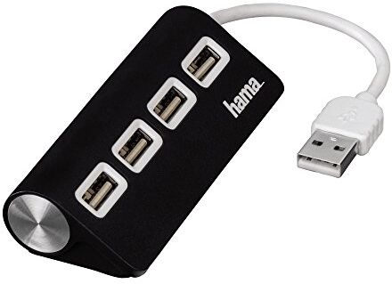 00012177 Hama   Multi USB 2.0 hub 1:4 buss   Notebook   PC   Apple   Mac   Svart