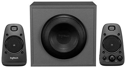 222A348 Logitech 980-001256 Z625 2.1 Högtalarsystem med Subwoofer, THX-certifierad, 400 W, 3.5 mm Ingång, Svart 222A348 Logitech 980-001256 Z625 2.1 Högtalarsystem med Subwoofer, THX-certifierad, 400 W, 3.5 mm Ingång, Svart