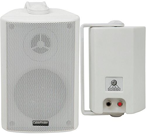 749 KVALITET 3 tum 60 W vit bakgrund hifi-högtalare x 100 V och 8 ohm x väggmonterad bokhylla öglor