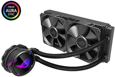 90RC0060-M0UAY0 ASUS ROG Strix LC 240 (2 x 120 mm fläkt, AIO vattenkylning, Aura Sync RGB, ingen RGB-fläkt)