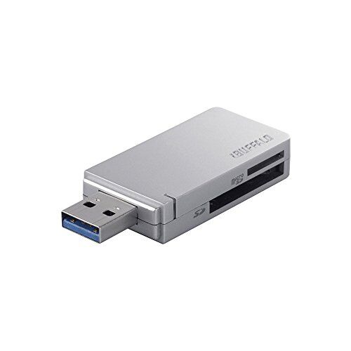 BSCR26TU3SV Buffalo höghastighetskortläsare/skrivare USB3.0 & Turbo PC EX motsvarande modell Silver