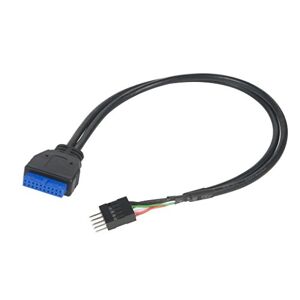 Akasa AK-CBUB36-30BK 30 cm USB 3.0 19-stifts moderkort hona till 2.0 9-stifts hankontakt