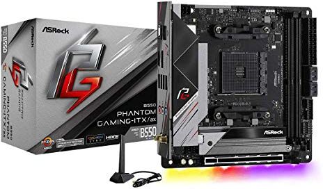 B550 PHANTOM GAMING-ITX/AX ASRock  stöder tredje generationens AMD AM4 Ryzen/Future AMD Ryzen processorer moderkort B550 PHANTOM GAMING-ITX/AX ASRock  stöder tredje generationens AMD AM4 Ryzen/Future AMD Ryzen processorer moderkort