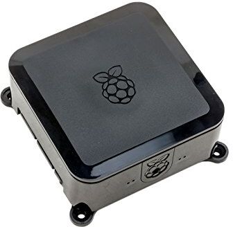 ASM-1900039-21 DesignSpark fodral QUATTRO för Raspberry Pi3, Pi2, B+, Tinkerboard inkl. plats för 2,5 tum HDD/SSD och VESA-fäste Svart