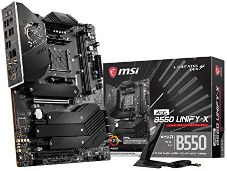 007D13-007R MSI MEG B550 UNIFY-X AMD AM4 DDR4 M.2 USB 3.2 Gen 2 WLAN 6 HDMI ATX spelmoderkort AMD Ryzen 5000 processorer