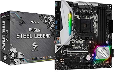 B450M STEEL LEGEND PLACA BASE ASROCK AM4 B450M STEEL LEGEND PLACA BASE ASROCK AM4