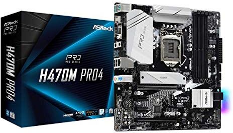 H470M PRO4 ASRock  stöder 10:e generationens Intel Core-processorer (uttag 1200) moderkort H470M PRO4 ASRock  stöder 10:e generationens Intel Core-processorer (uttag 1200) moderkort