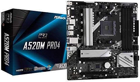90-MXBDU0-A0UAYZ ASRock A520M Pro4 mATX moderkortshållare AM4 M.2/HDMI/DP/D-Sub/USB3.2 90-MXBDU0-A0UAYZ ASRock A520M Pro4 mATX moderkortshållare AM4 M.2/HDMI/DP/D-Sub/USB3.2
