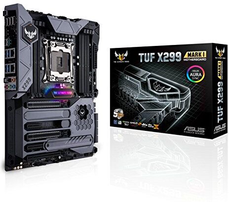 TUF X299 MK1 Asus TUF X299 Mark 1 moderkortshållare LGA 2066 (ATX, Intel, Aura Sync, DDR4 4133 MHz, Dual M.2) TUF X299 MK1 Asus TUF X299 Mark 1 moderkortshållare LGA 2066 (ATX, Intel, Aura Sync, DDR4 4133 MHz, Dual M.2)
