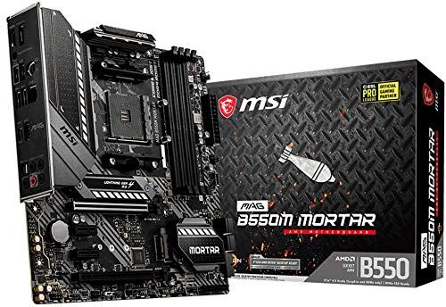 7C94-006R MSI  MAG B550M MORTAR moderkort mATX, AM4, DDR4, Dual M.2, LAN, USB 3.2 Gen2, Front Type-C, Mystic Light RGB, HDMI, DisplayPort, AMD RYZEN 3000 tredje generationen, Svart 7C94-006R MSI  MAG B550M MORTAR moderkort mATX, AM4, DDR4, Dual M.2, LAN, USB 3.2 Gen2, Front Type-C, Mystic Light RGB, HDMI, DisplayPort, AMD RYZEN 3000 tredje generationen, Svart