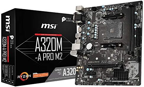 A320M-A PRO M2 MSI  moderkort mATX, AM4, DDR4, LAN, USB 3.2 Gen1, M.2, VGA, DVI-D, HDMI, 16M BIOS-ROM, AMD RYZEN 1st, 2:a och 3rd Gen A320M-A PRO M2 MSI  moderkort mATX, AM4, DDR4, LAN, USB 3.2 Gen1, M.2, VGA, DVI-D, HDMI, 16M BIOS-ROM, AMD RYZEN 1st, 2:a och 3rd Gen